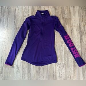Nike Purple Dri-FIT Quarter Zip Long Sleeve Shirt